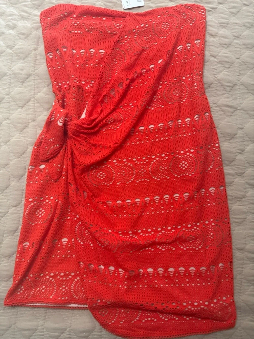 Free People strapless crochet
